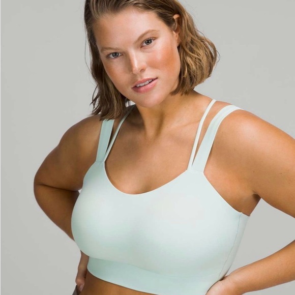 Lululemon Like a Cloud Longline Light Support sz 12, D/DD Cup Sports Bra - Mint - Picture 2 of 12